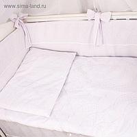 Комплект в кроватку 4 предметов "Грациозо", цвет белый