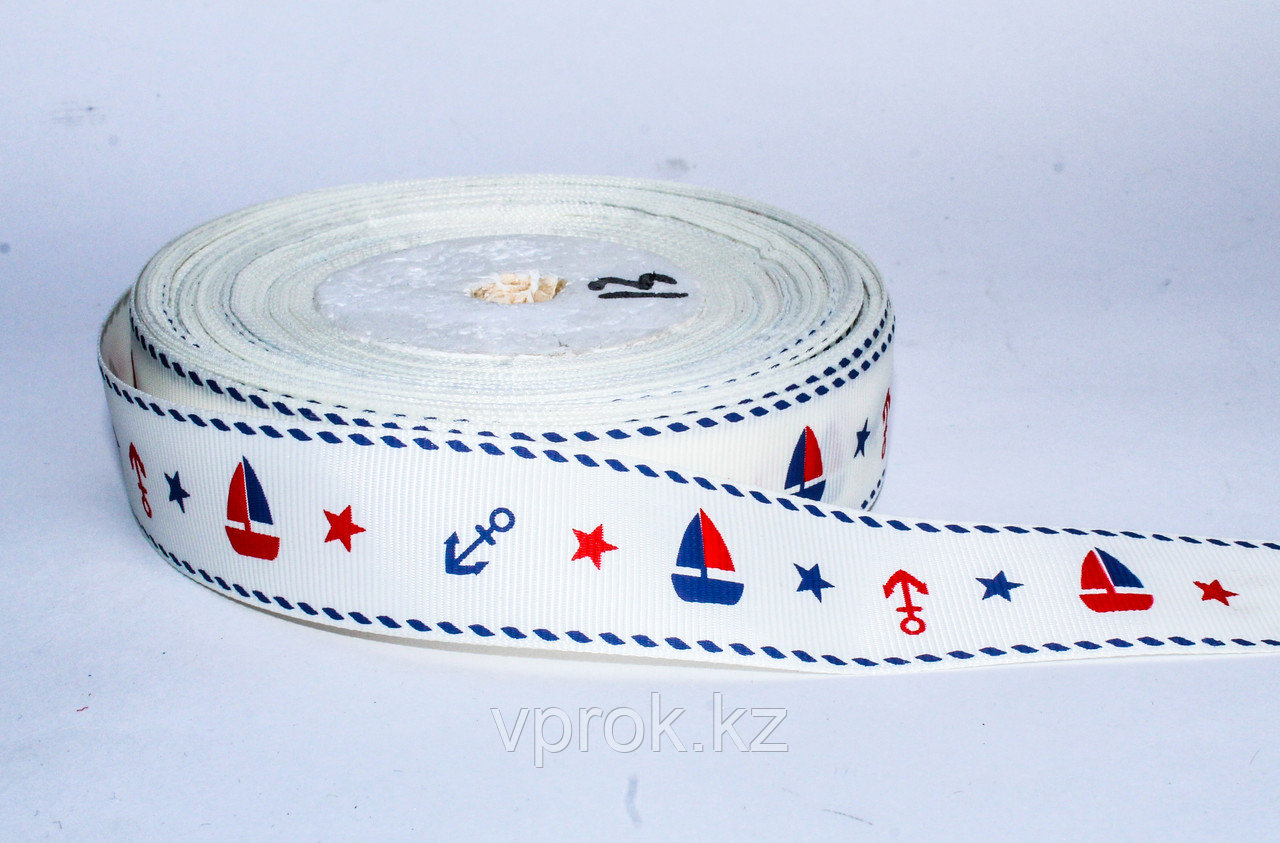Декоративная лента для одежды, морская тематика, белая - фото 1 - id-p57007830