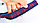 Декоративная лента для одежды с бахромой, красно-синяя, фото 2