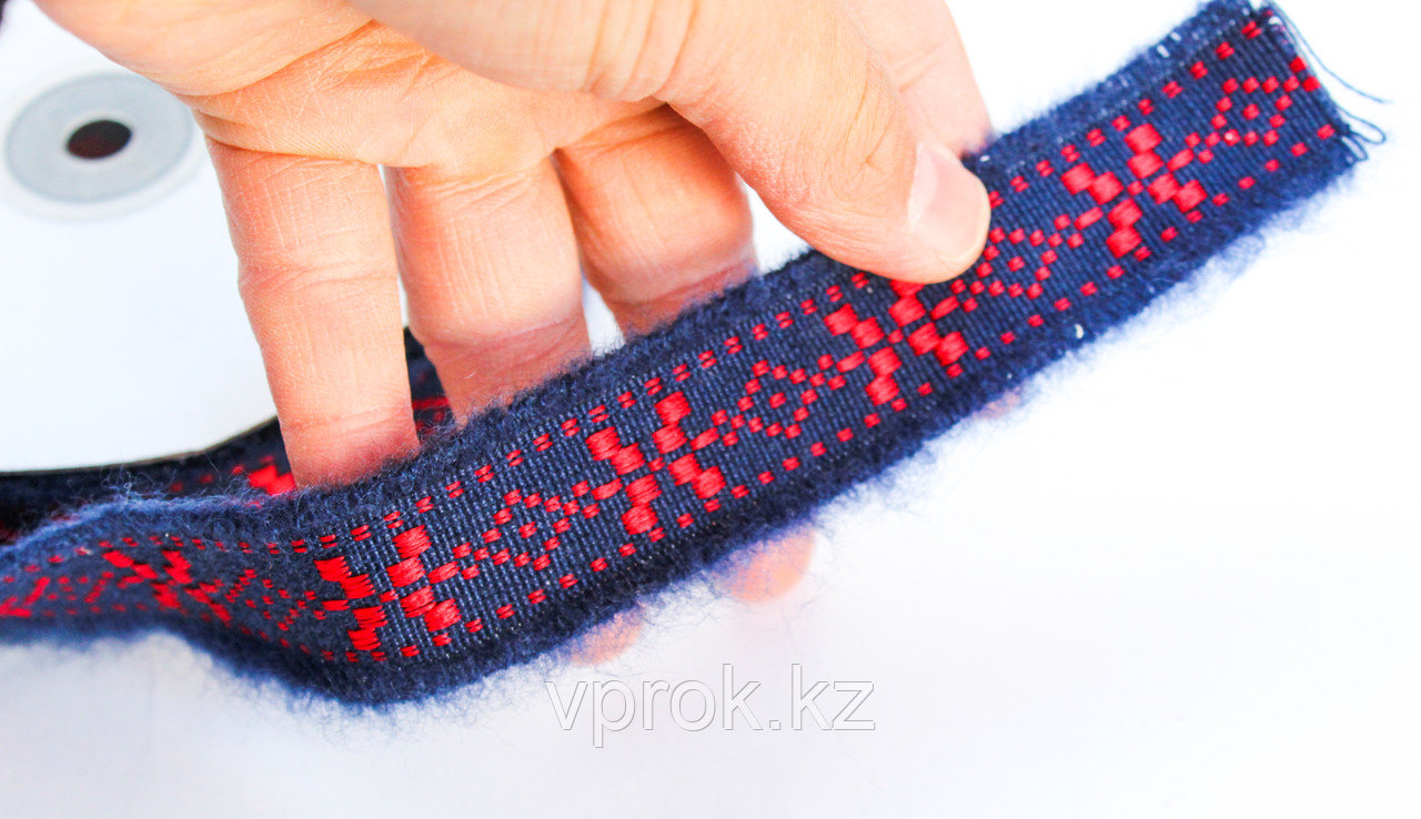 Декоративная лента для одежды с бахромой, красно-синяя - фото 2 - id-p57008499