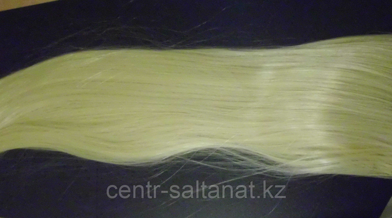 Хвост накладка на ленте из искусственных волос блонд