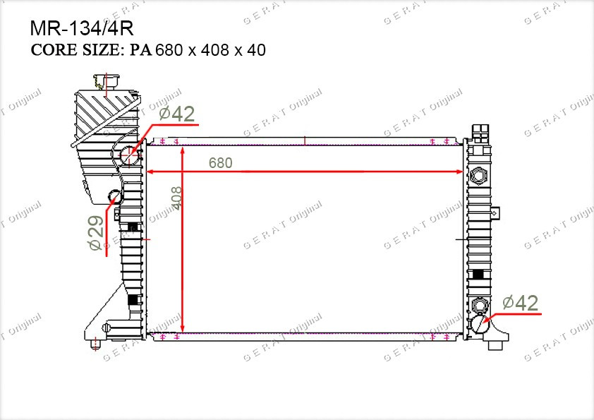 Радиатор основной 5104117AA