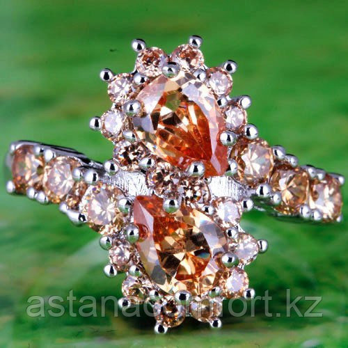 Серебрянное очаровательное кольцо с камнями. - фото 1 - id-p3942364