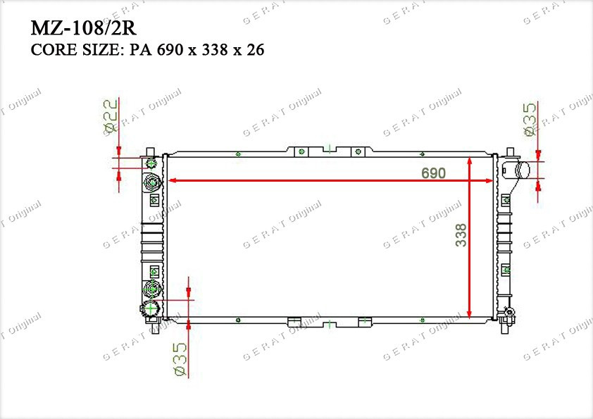 Радиатор основной KF1215200B