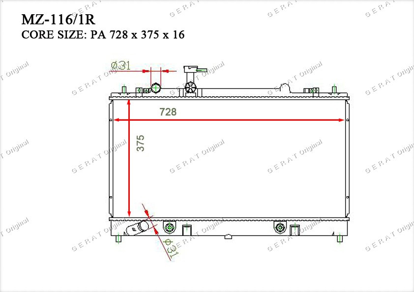 Радиатор основной L32215200E