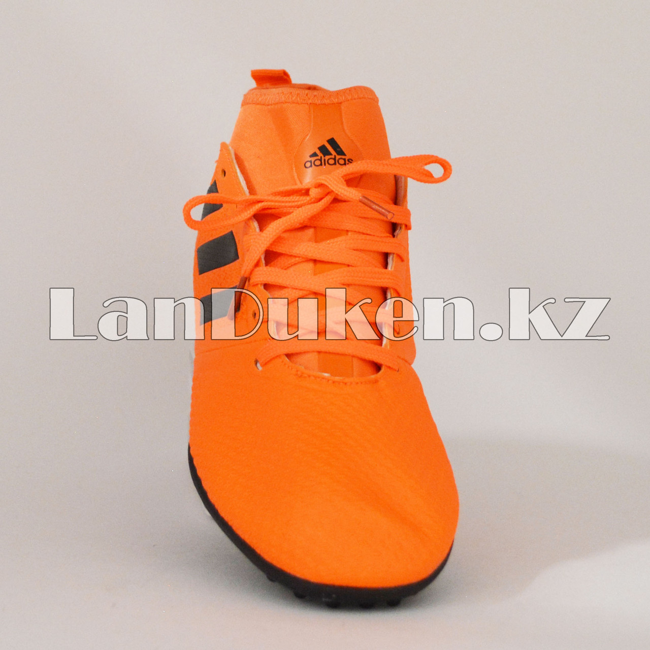 Футбольные бутсы (сороконожки) с носком с шиповкой TF размеры 40-44 черно-оранжевые - фото 4 - id-p56801172