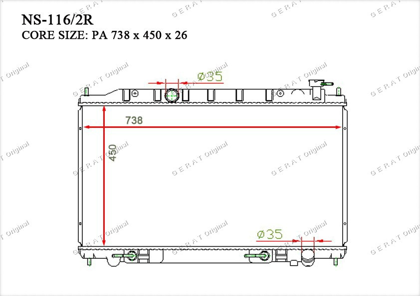 Радиатор основной 21460CA010