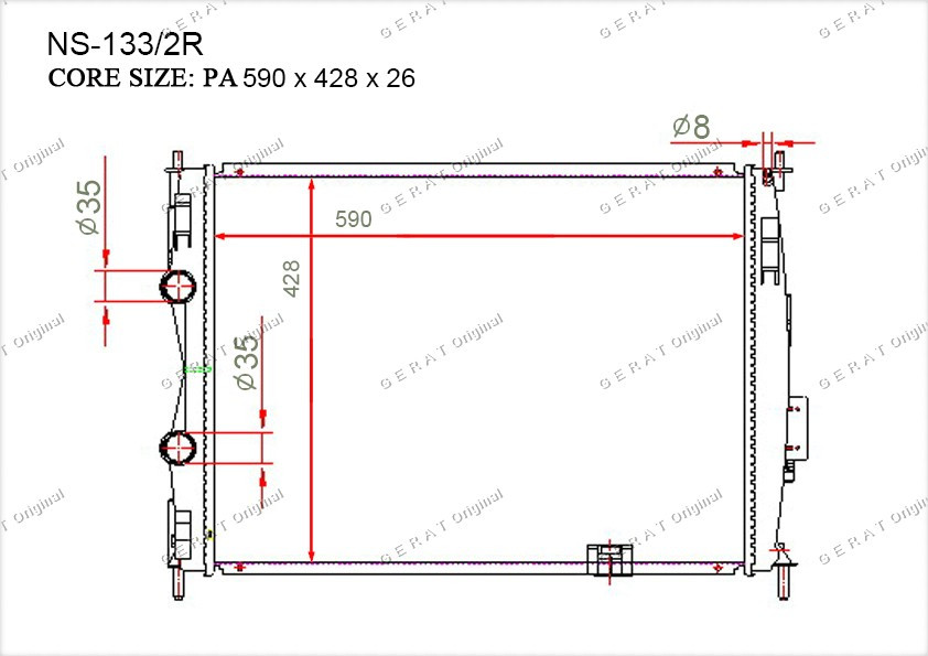 Радиатор основной 21400JD900