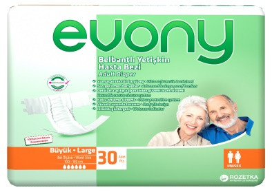 Подгузники взрослые Evony Large 30шт