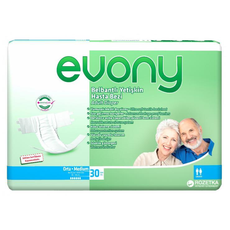 Подгузники взрослые Evony Medium 30 шт