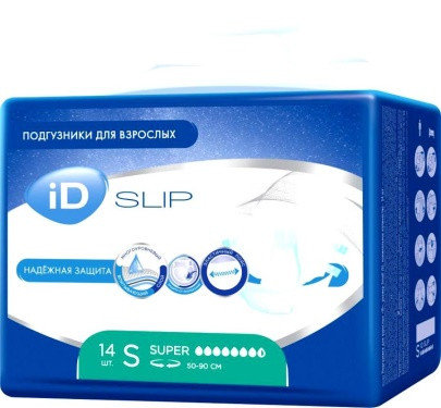 Подгузники д/взрослых ID Slip S Super 14 шт (7570), фото 2
