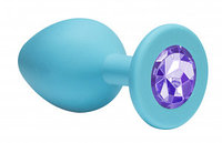 Анальная пробка Emotions Cutie Small Turquoise light purple crystal 4011-05Lola