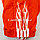 Борцовское трико GF-174-A с надписью KAZ и языками пламени размеры S - 5XL  красное L (130 р), Борьба, фото 6