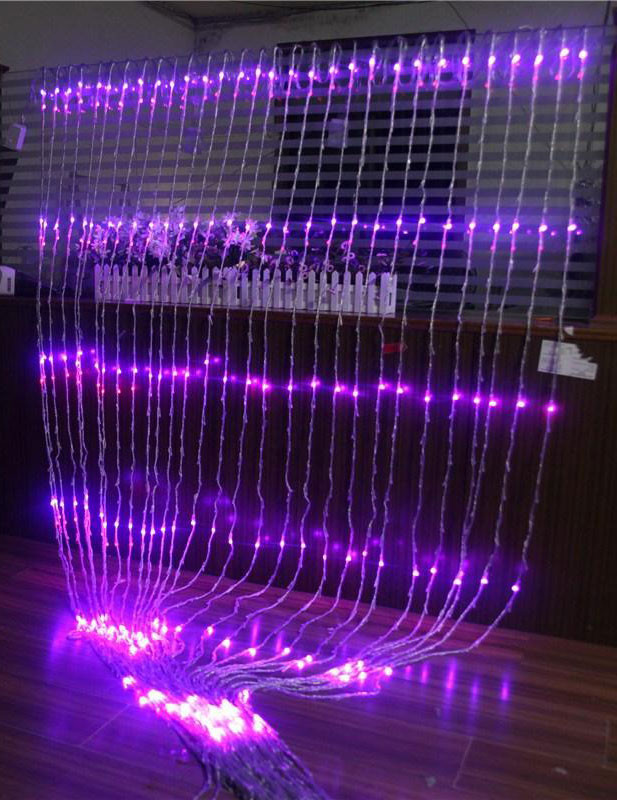 Гирлянды светодиодные, новогодние, уличные Водопад. 3*8 метров RGB, синий, белый, желтый и др. цвета