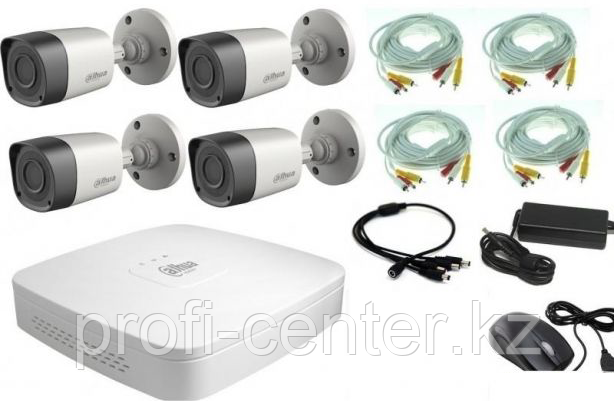 Видеонаблюдение комплект KIT/HCVR4104C-S3/4-HFW1000RP-0360B-S3