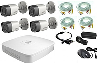 DAHUA KIT/HCVR4104C-S3/4-HFW1000RP-0360B-S3 Комплект видеонаблюдения