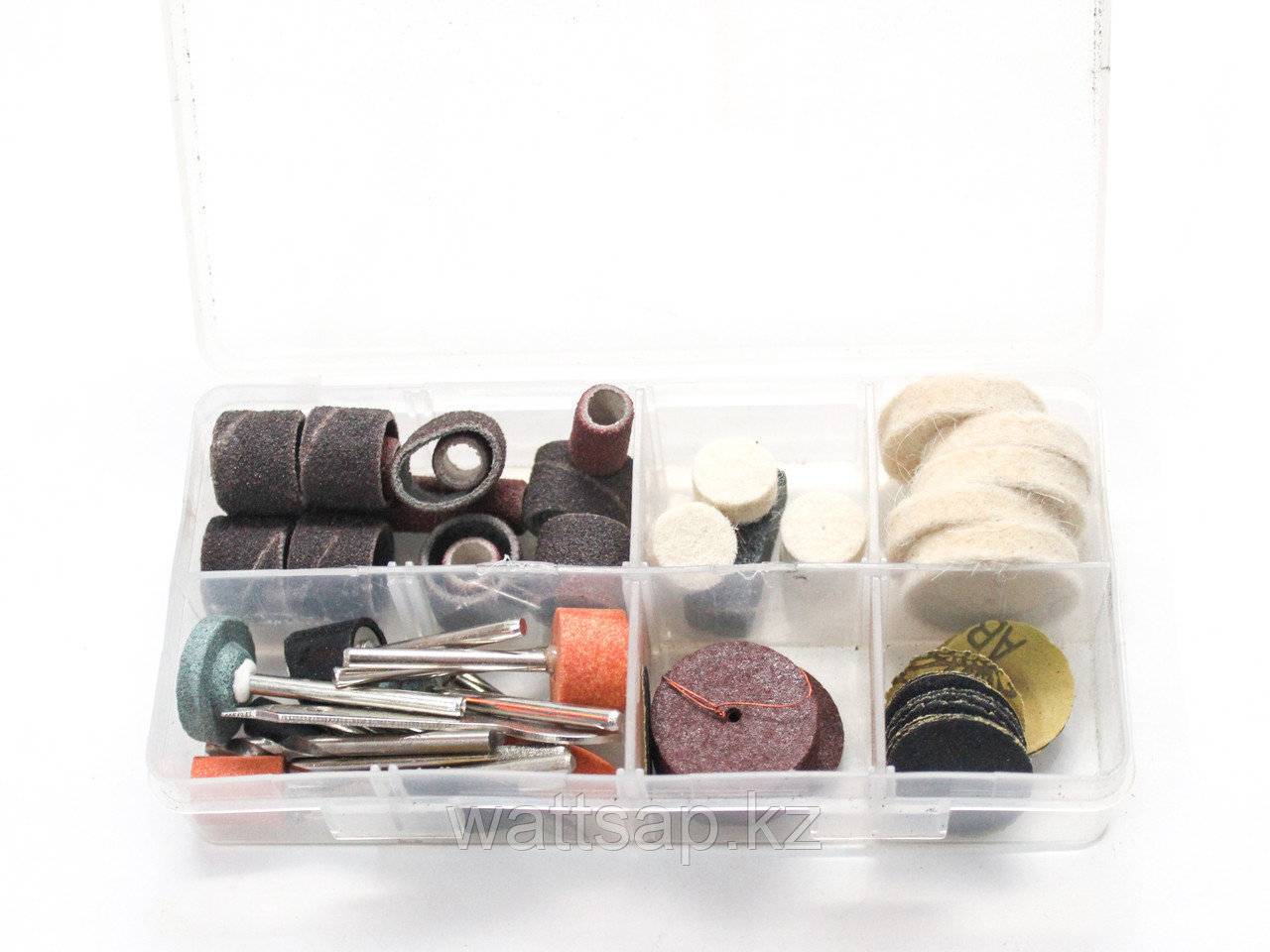 Набор шлифовальных насадок для гравера 105 предметов в ластиковой коробке - фото 2 - id-p57100212