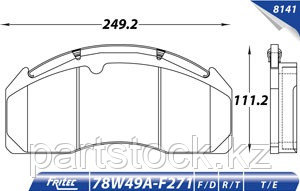Колодки тормозные дисковые керамические на / для VOLVO, ВОЛЬВО, FH, FL, FM, FRITEC 78W49A-ZK