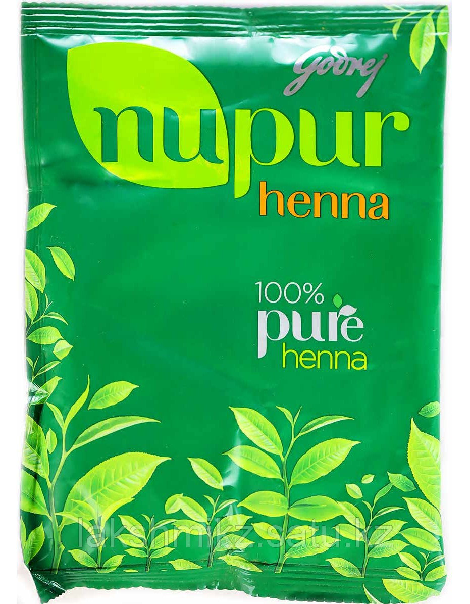 Хна для волос натуральная, 120 г, производитель Нупур; Henna 100% Pure, 120 g, Nupur
