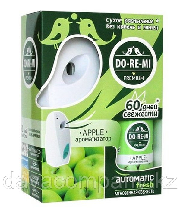 Комплект До-ре-ми Премиум "Зелёное яблоко" 250 мл, авт.диспенсер + 2 батарейки - фото 1 - id-p57128502