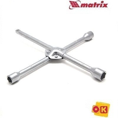 Ключ-крест баллонный, 17 х 19 х 21 мм, под квадрат 1/2, усиленный, толщина 16 мм. MATRIX PROFESSIONAL - фото 1 - id-p42202202