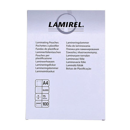 Пленка для ламинирования Fellowes Lamirel А4, 75 мкм, 100 шт., фото 2
