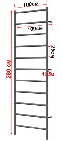 Шведская стенка 280 х 100 см Россия