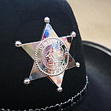 Шляпа шерифа со значком, фото 3