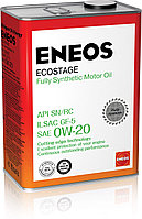 ENEOS Моторное масло ECOSTAGE 0w-20 Synthetic (100%) 4 л