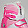 Раздвижные коньки розовые с меховой подкладкой In Line Skate (GF-129), фото 4