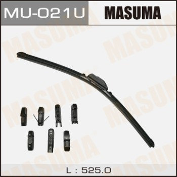 Щетка стеклоочистителя Masuma 21inch 525mm бескаркасная крепление J-hook, Pinch tab, Side pin, Claw, Push butt