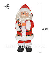 Музыкальный Дед Мороз (Санта Клаус) с светящимся мешком танцующий 128, фото 1