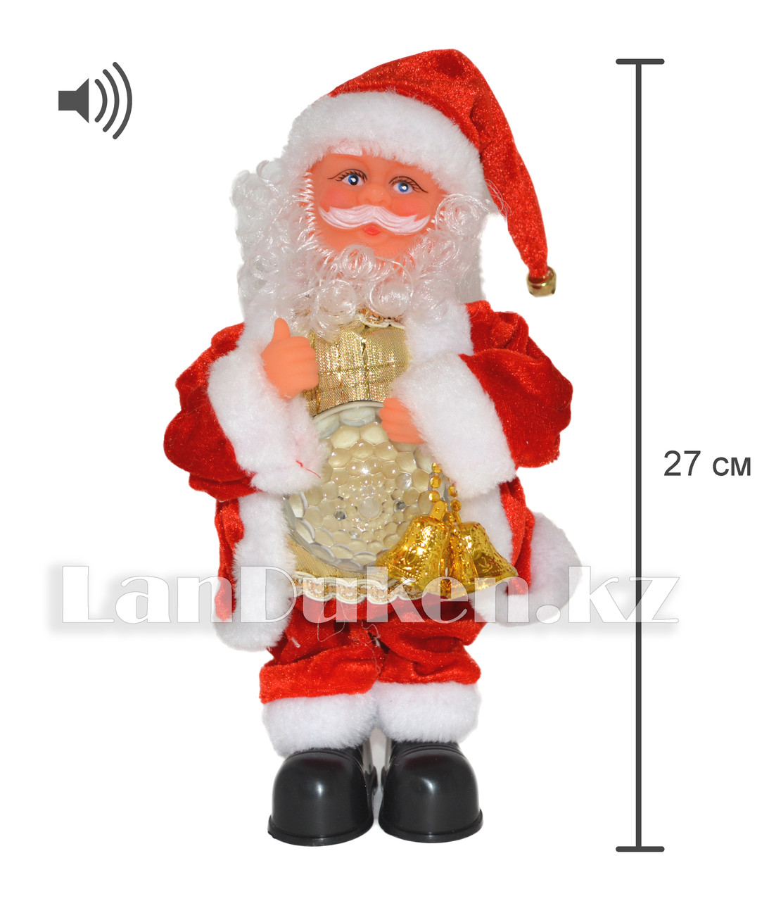 Музыкальный Дед Мороз (Санта Клаус) с диско шаром танцующий 109