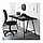 Стол письменный ЛИННМОН / ЛЕРБЕРГ 150х75 черно-коричневый, серый ИКЕА, IKEA, фото 2