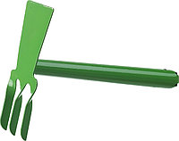 Мотыга-рыхлитель, РОСТОК 421424, с металлической ручкой, "лопатка+3 зуба" прямая, ширина рабочей части - 60мм