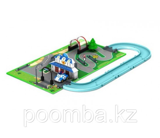 Robocar Poli Набор «Город» Штабквартира (металлическая машинка Поли в комплекте)