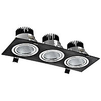 Свет-к LED OC004C 3х10W 5000K BLACK (TS) 20шт