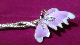 Японская палочка-шпилька для волос"Фиолетовая бабочка"