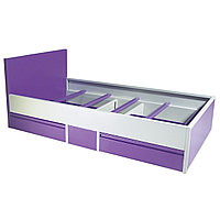 Кровать одноярусная металлическая с выдвижными ящик