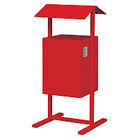 Металл.Мусорная Урна (Красный) с крышкой MGL (TS)