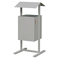 Металл.Мусорная Урна (Серый) с крышкой MGL (TS)