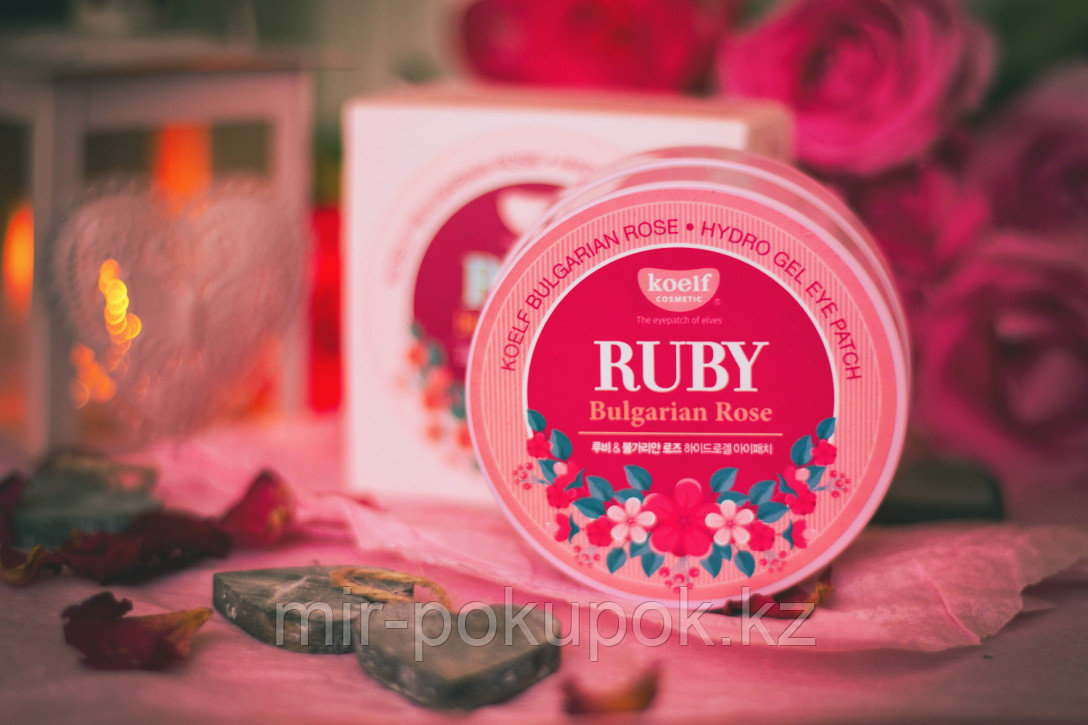 Гидрогелевые патчи Petitfee Koelf Hydro Gel Ruby & Bulgarian Rose Eye Patch, Алматы