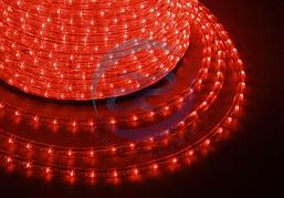 Дюралайт LED, эффект мерцания (2W) - красный, 36 LED/м бухта 100м