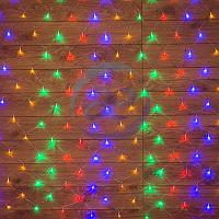 Гирлянда "Сеть" 1,8х1,5м, прозрачный ПВХ, 180 LED Мультиколор