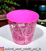 Пластиковый горшок орхидей "Соломон". Цвет: Розовый. Объем: 0.8л