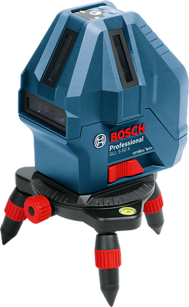 Линейный лазерный нивелир Bosch GLL 5-50 X Professional + мини штатив - фото 1 - id-p57269232