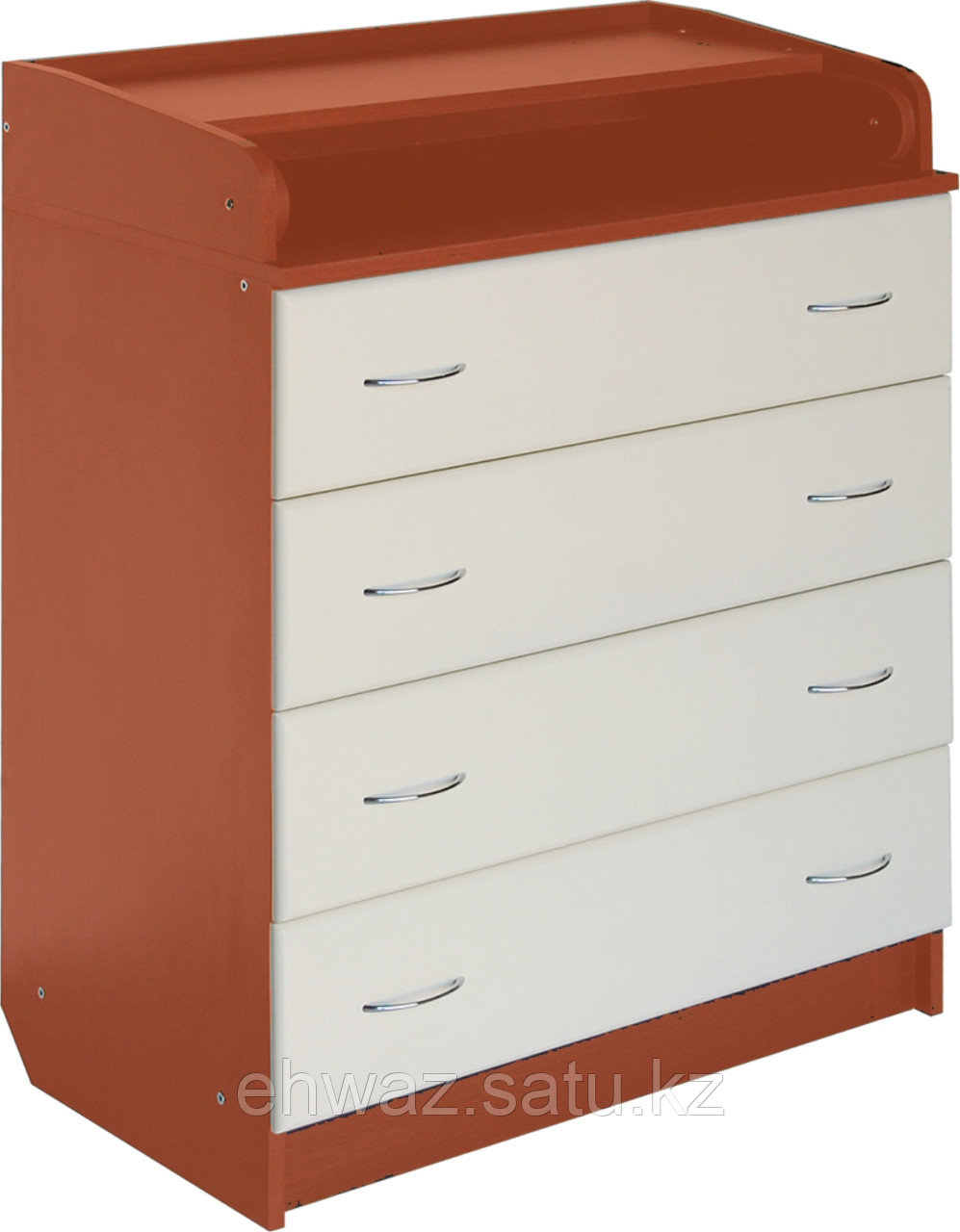 Комод Bambini B 01.10.01 фасад МДФ Светлый орех+Белый