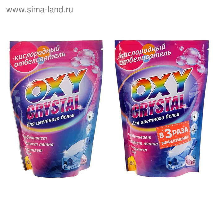 Кислородный отбеливатель Selena  Oxy crystal для цветного белья, 600 г