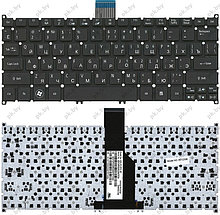 Клавиатура для ноутбука Acer Aspire S3/ S5/ One 756/ TravelMate B1/ RU, черная