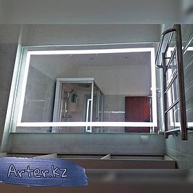 Зеркало с LED-подсветкой с пескоструйным рисунком, 1300(Ш)х900(В)
